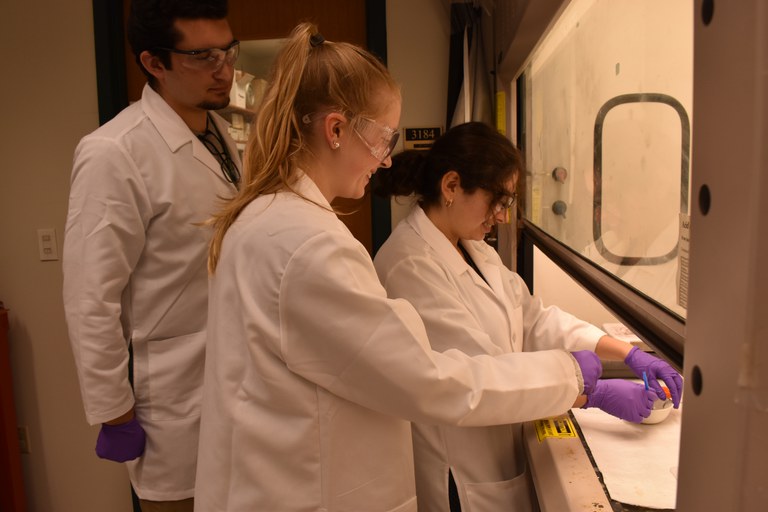 Undergrad students work in the CISTAR lab