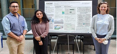 Young Scholar Rinad Bin-Mahfoudh with her mentor Post Doc Santiago Salas and Professor Jennifer Dunn at Northwestern.