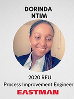 Dorinda Ntim 2020 REU Alum Process Improvement Engineer at Eastman