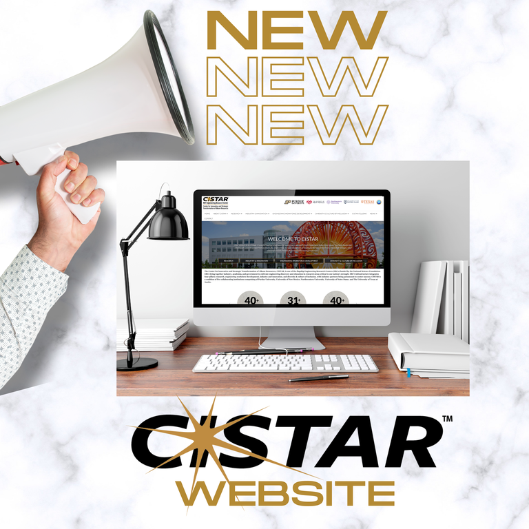 New CISTAR Website with screen shot of homepage