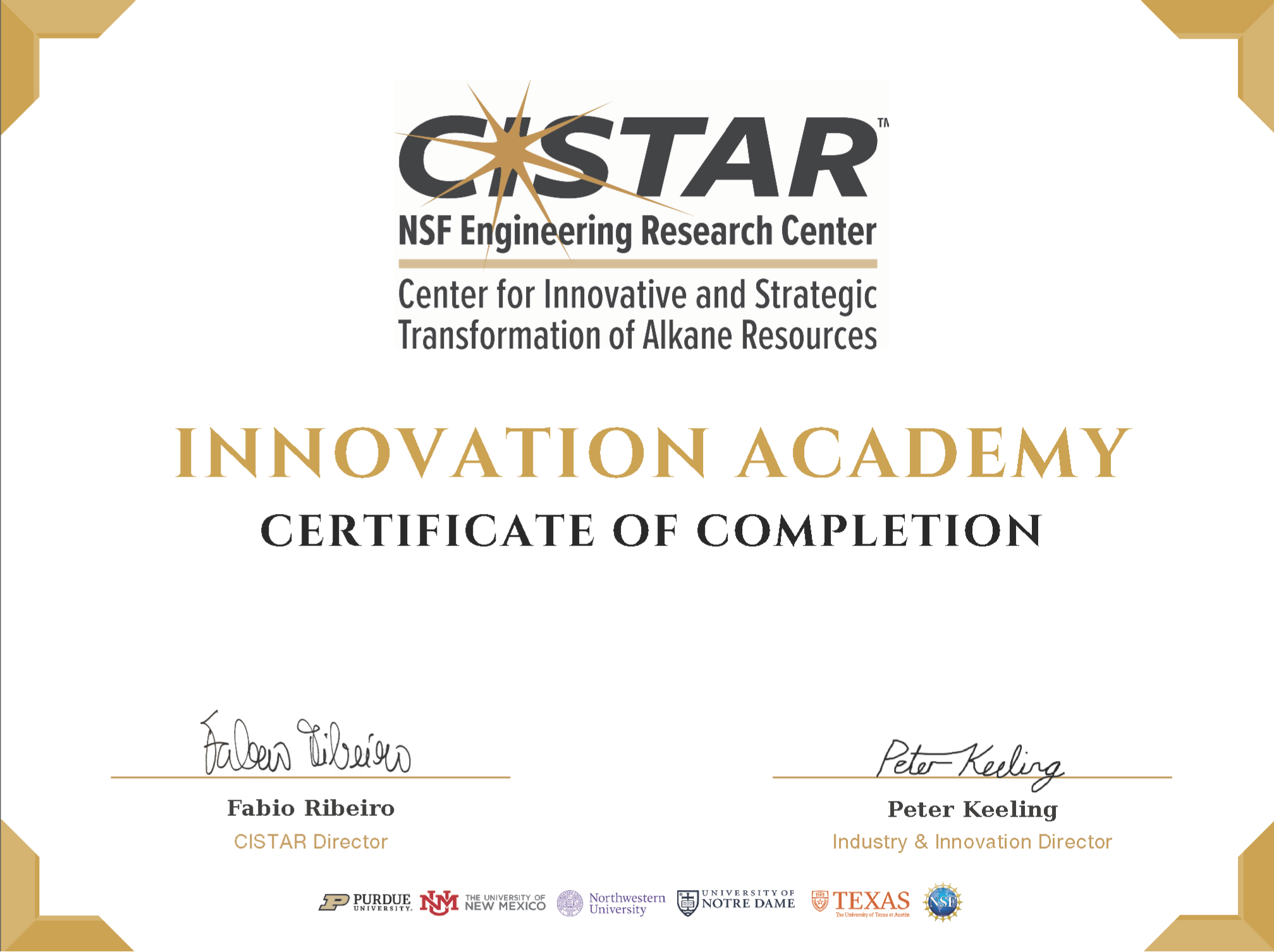 CISTAR Innovation Academy Certificate .PNG