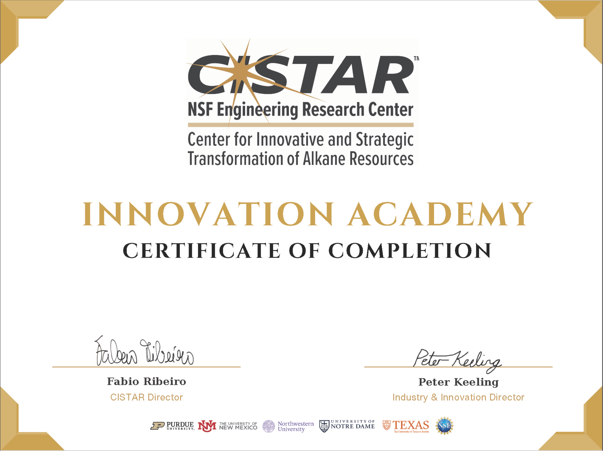 CISTAR Innovation Academy Certificate .PNG